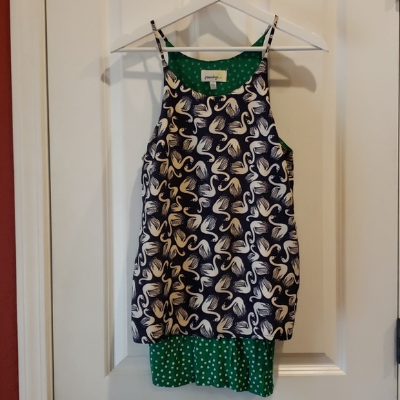 PORRIDGE Anthro Swan Layered Swing Tank Top sz S - Picture 4 of 7